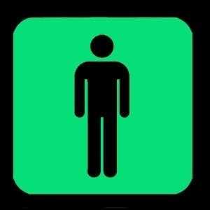 NIGHT SIGNS - Luminous GENTS Loo Sign