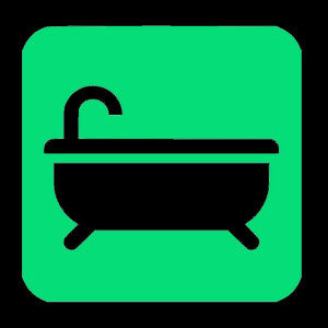 NIGHT SIGNS Luminous Bathroom Sign
